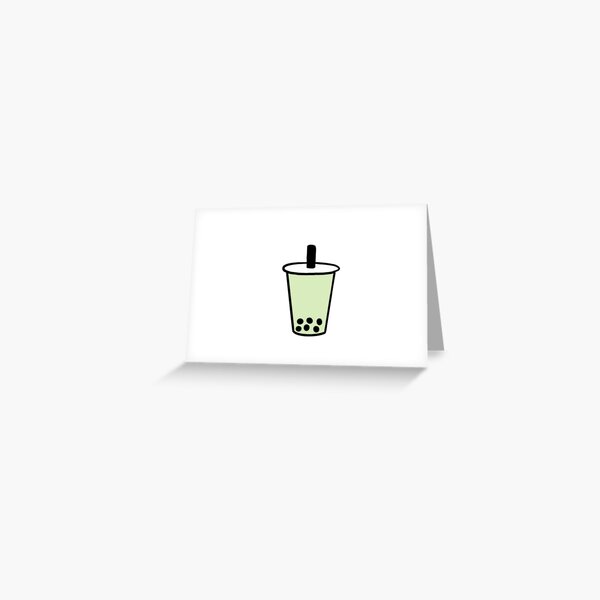 Tea Tags Greeting Cards Redbubble - boba cafe roblox greeting