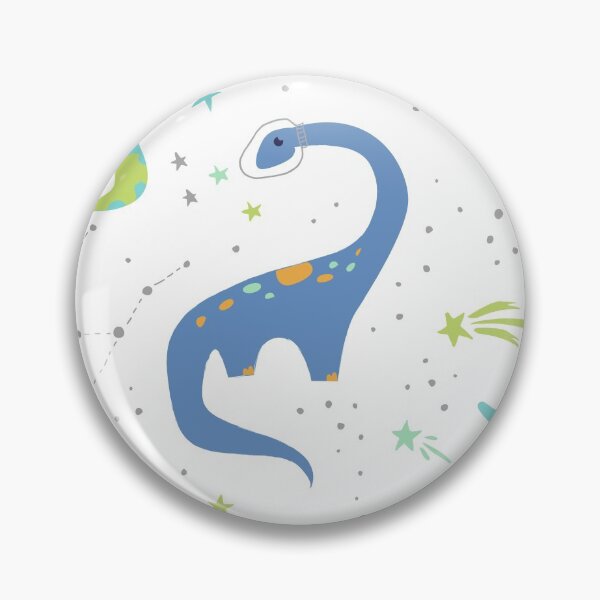 Item preview, Space Dinosaurs in Orange + Blue designed and sold by latheandquill.
