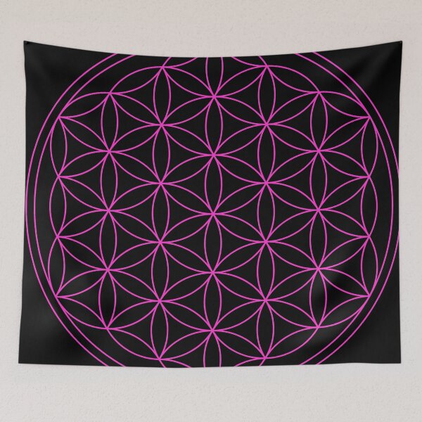 Item preview, Flower of Life Black Hot Pink designed and sold by 2sweetsDesign.