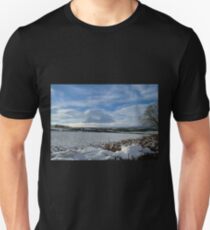 White Winter , Blue Winter Unisex T-Shirt