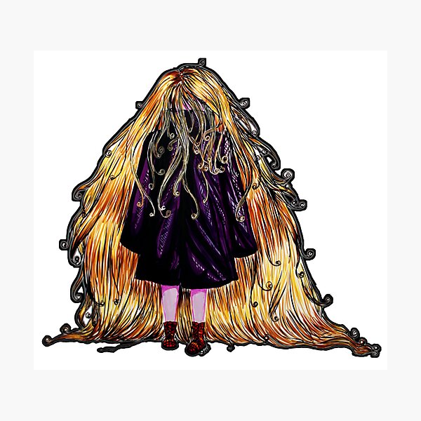 Faceless Girl au manteau et liseré noir Photographic Print