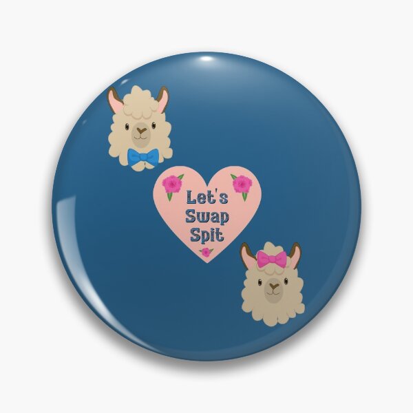 Item preview, Straight llamas let's swap spit valentine blue designed and sold by GrammarDance.