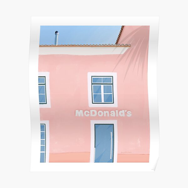 Art de voyage rose McDonalds Poster