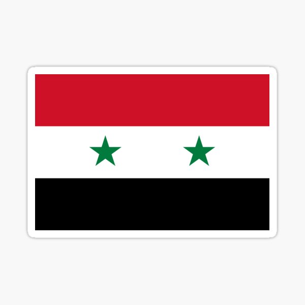 Syria Flag Stickers rectangular 21 or 65 per sheet 