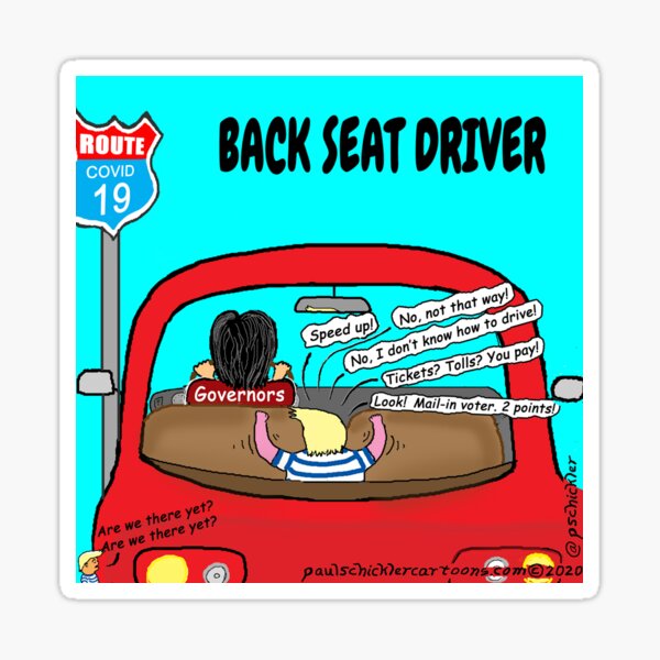 "Back Seat Driver" Sticker for Sale by brooklynpaul Redbubble