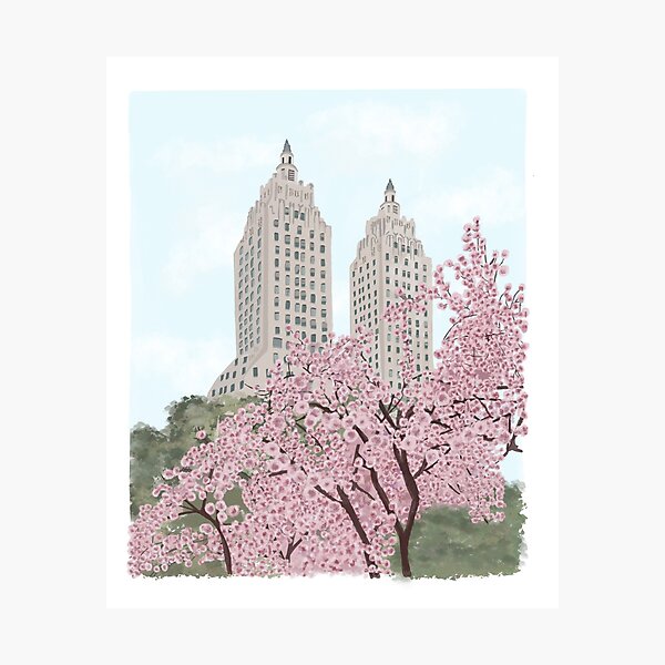 Item preview, Central Park Cherry Blossoms  designed and sold by opalthirteen.