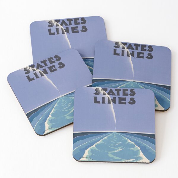 Item preview, United States Lines vintage travel poster designed and sold by stickart-marek.
