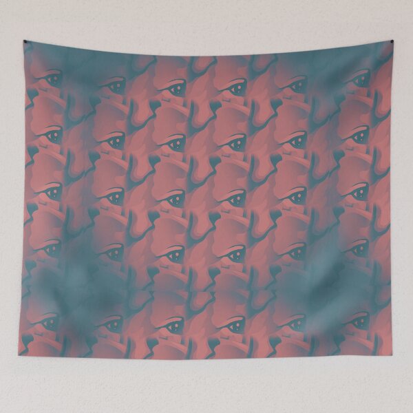 Item preview, Duotone Blue Pink Vignette Tessellation. Geometrical. Repeating. Pattern  designed and sold by shirtdan.