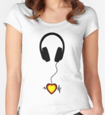 music beats Women's Fitted Scoop T-Shirt