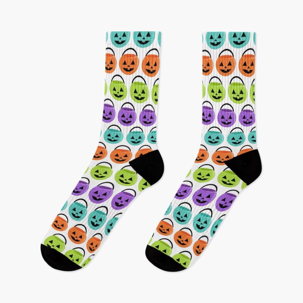 Item preview, Halloween Pumpkin Pail - Multi on White designed and sold by littlearrow.
