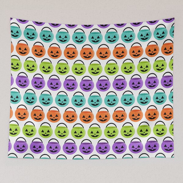 Item preview, Halloween Pumpkin Pail - Multi on White designed and sold by littlearrow.