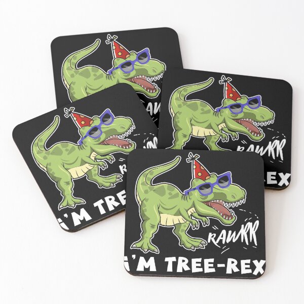 Item preview, Dinosaur Birthday Tee, 3rd Birthday print, Three Rex designed and sold by Lisbob.