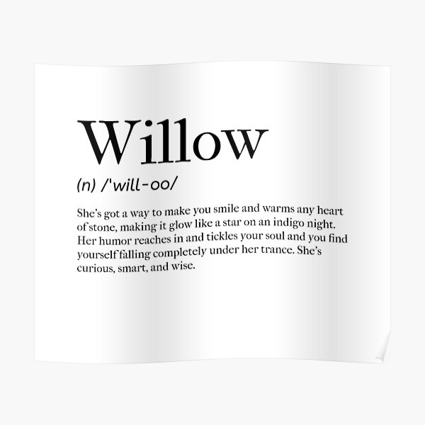 willow-definition-poster-for-sale-by-tastifydesigns-redbubble