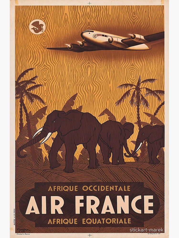 Discover Afirque Occidentale/Equatorila vintage travel poster Premium Matte Vertical Poster