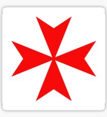 Pegatina malta caballeros cruzados