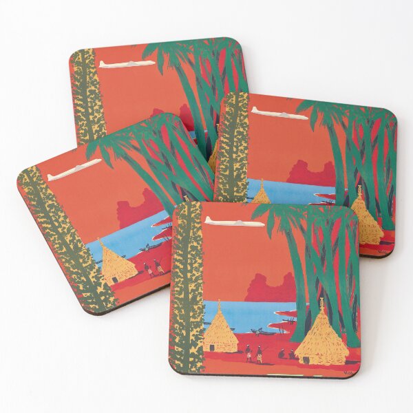 Item preview, TAI Nouvelle Caledonie vintage travel poster designed and sold by stickart-marek.