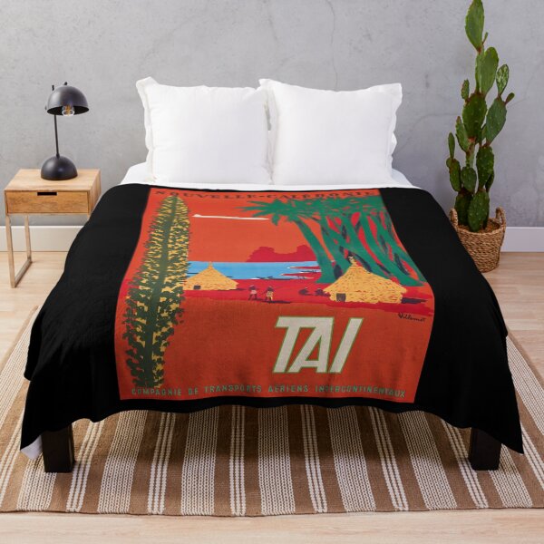 Item preview, TAI Nouvelle Caledonie vintage travel poster designed and sold by stickart-marek.