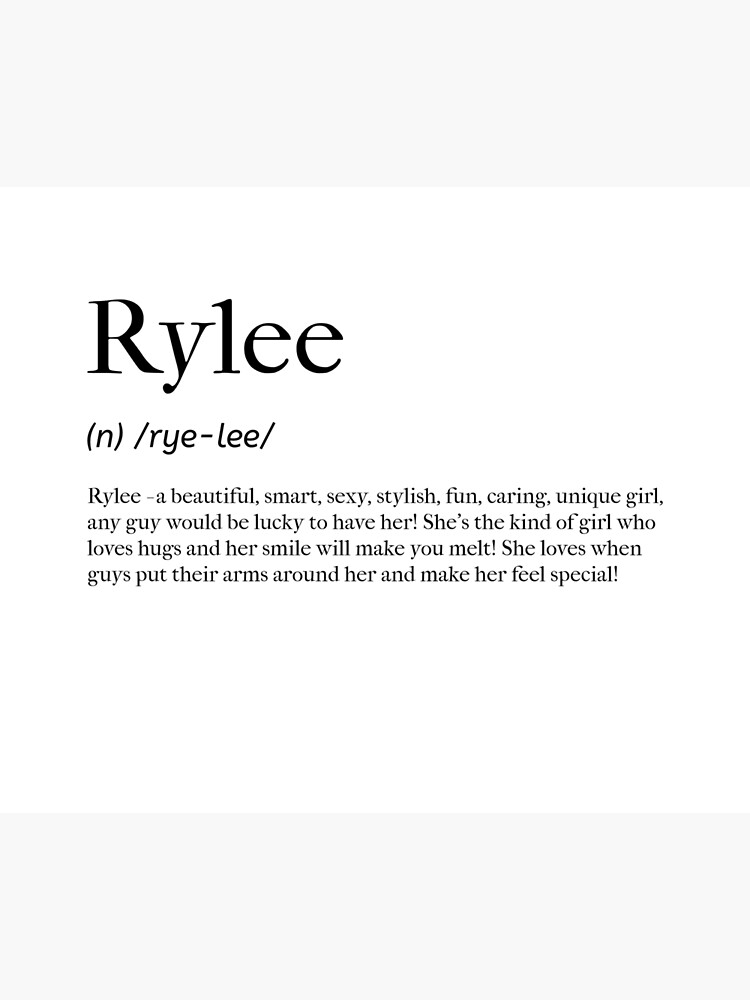 Rylee Definition&quot; Poster for Sale by tastifydesigns | Redbubble