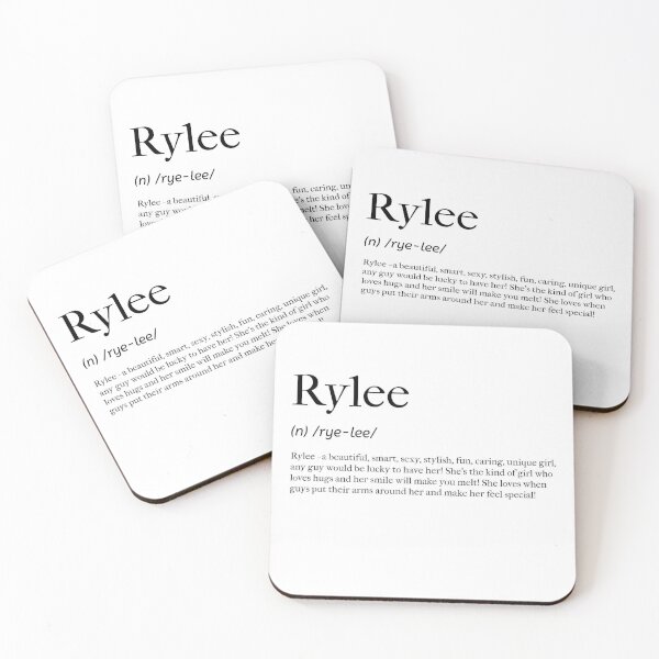 Rylee Name Meaning Coasters for Sale Redbubble