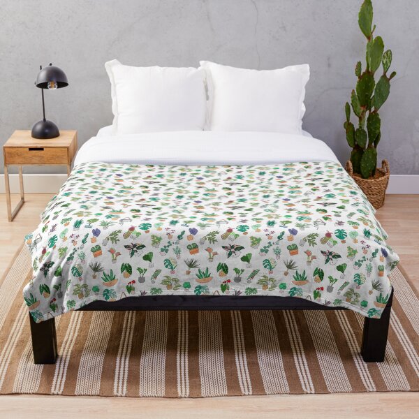 The Plant Alphabet Pattern Throw Blanket