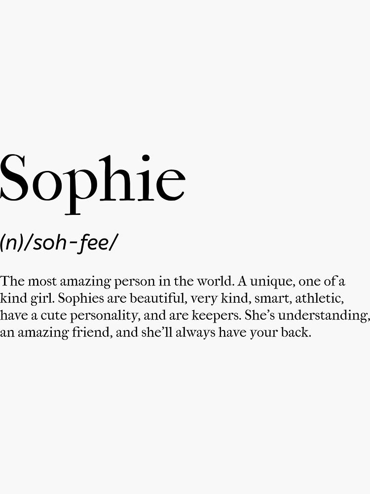 sophie-definition-sticker-for-sale-by-tastifydesigns-redbubble