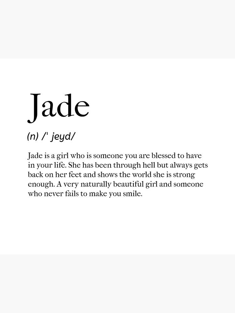 Jade Definition Postcard for Sale by tastifydesigns