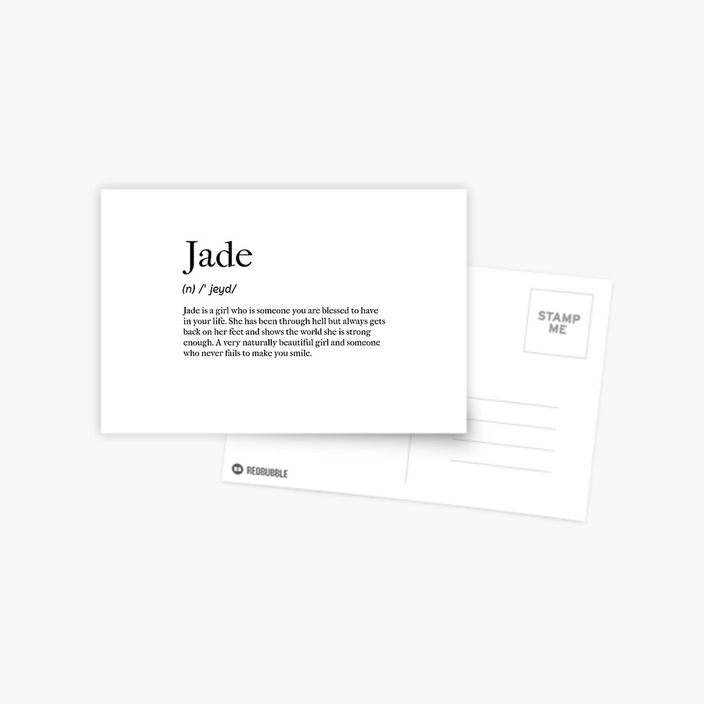 Jade Definition Postcard for Sale by tastifydesigns