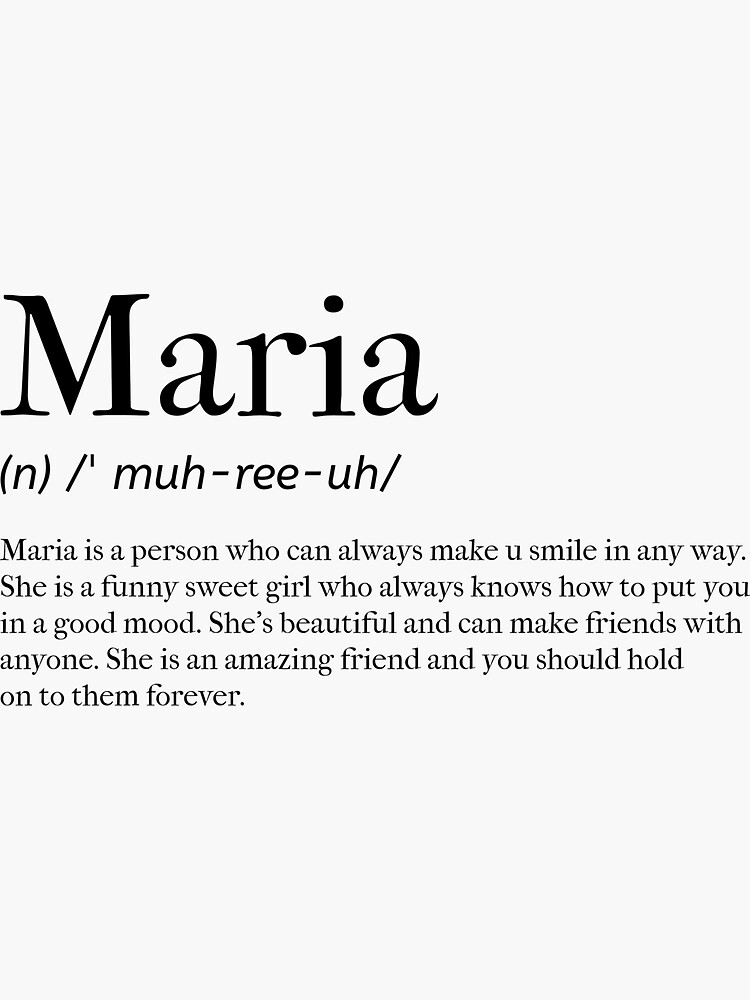 maria-definition-sticker-by-tastifydesigns-redbubble