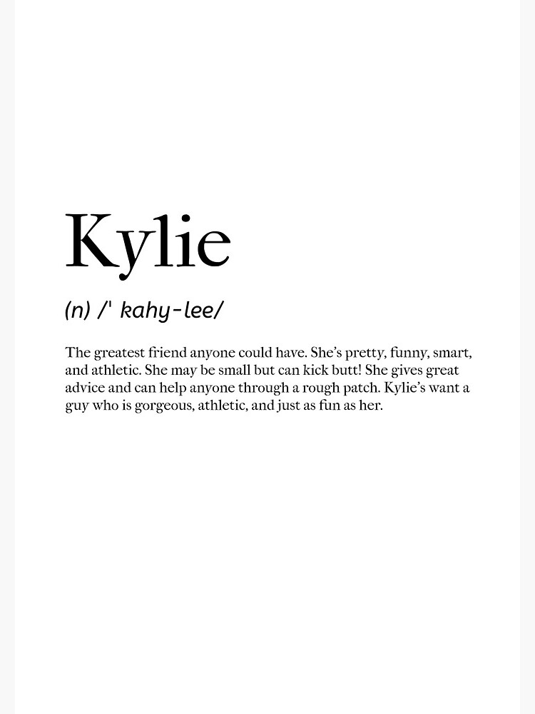Kylie Definition&quot; Journal for Sale by tastifydesigns | Redbubble