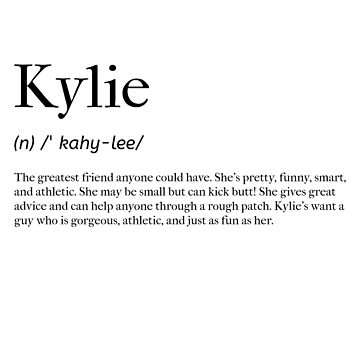Kylie Definition&quot; Journal for Sale by tastifydesigns | Redbubble