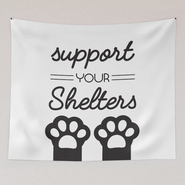 Item preview, Support your Shelters (Black) designed and sold by Thoughtscrawl.