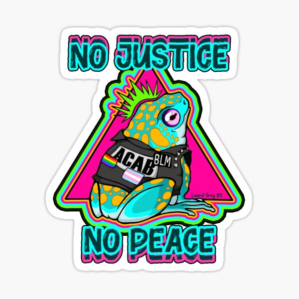 Artikel-Vorschau von Keine Gerechtigkeit Kein Frieden Punk Frosch, designt und verkauft von Laurel Grey.