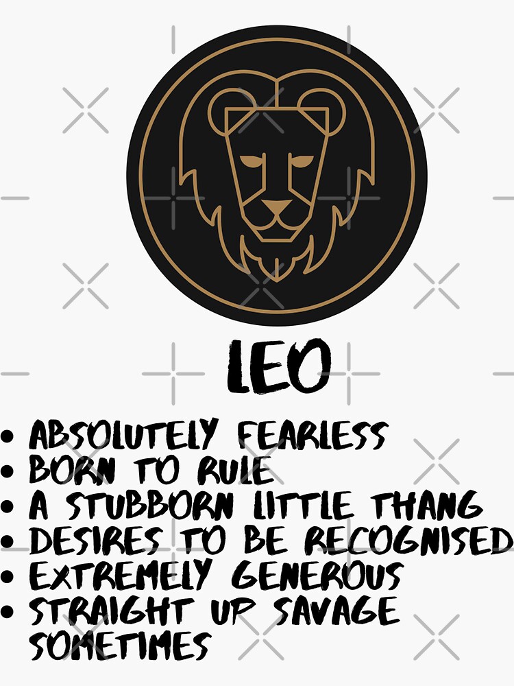 Leo Zodiac Funny Description Sticker