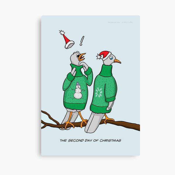 The Second Day of Christmas (2 Turtle Doves) Canvas Print