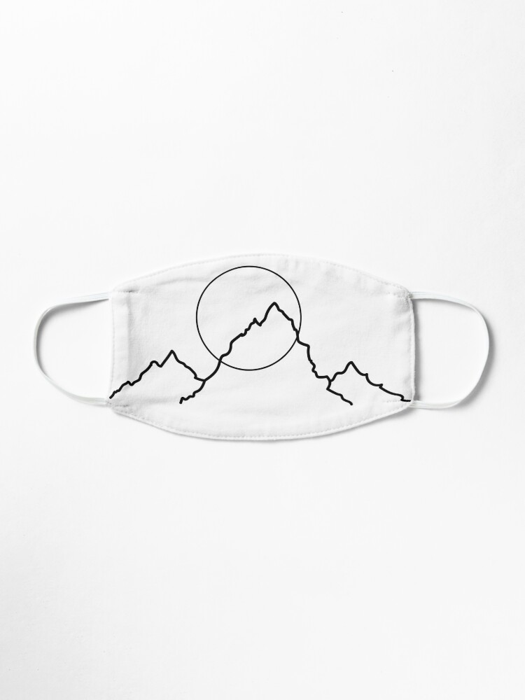 Alternate view of Mountain and Moon Minimalist Design Mask