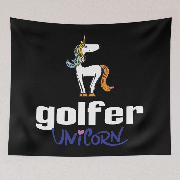 Item preview, Golfer Unicorn Cartoon designed and sold by ProjectX23.