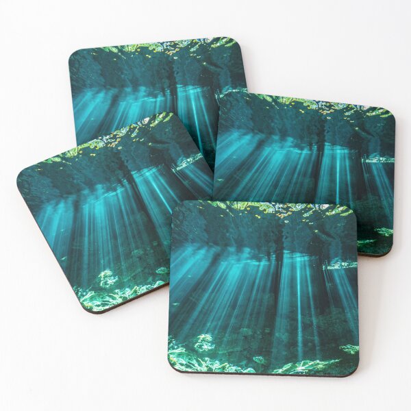 Item preview, Light beams underwater photo. Mexican cenote. designed and sold by 4empowear.