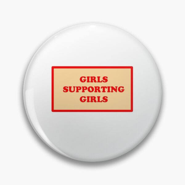 Item preview, Girls supporting girls red/yellow designed and sold by thicker than  a sticker.