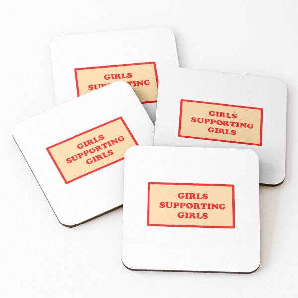 Item preview, Girls supporting girls red/yellow designed and sold by thicker than  a sticker.