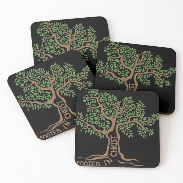 Item preview, Rooted in Christ Jesus Tree Christian Faith Gift Idea graphic designed and sold by Lisbob.