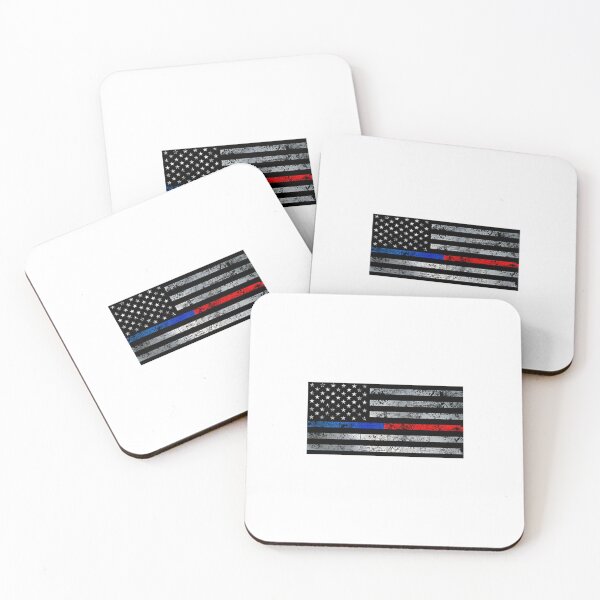 Item preview, Red & Blue line flag designed and sold by Mspizzirri.