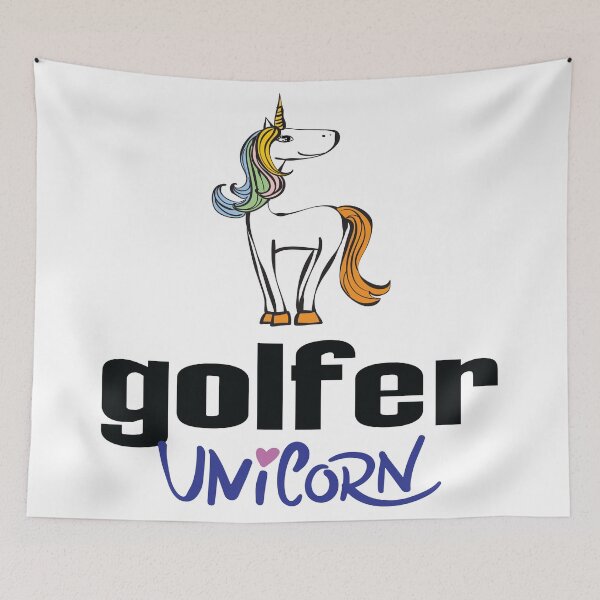 Item preview, Golfer Unicorn Cartoon designed and sold by ProjectX23.