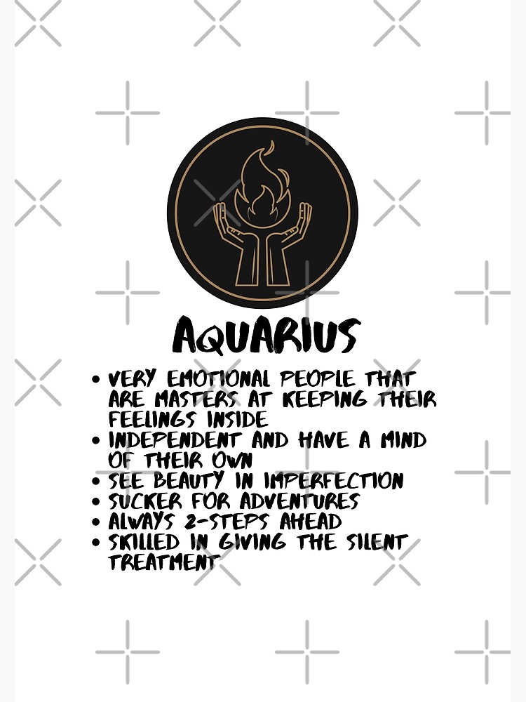 Aquarius Zodiac Funny Description Poster