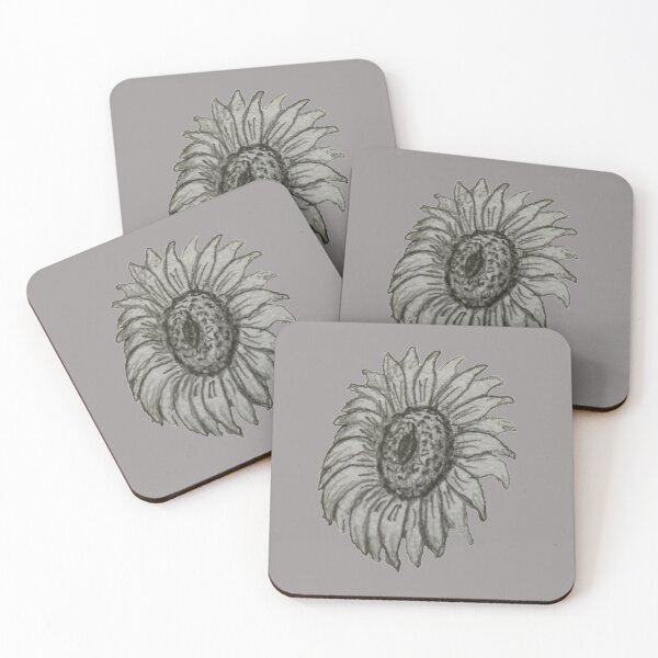 Item preview, pencil sketch sunflower designed and sold by m-cronin-arts.