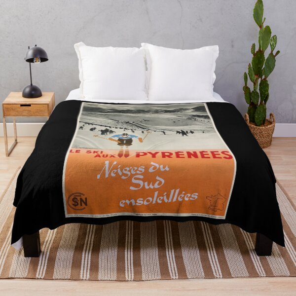 Item preview, Le Ski aux Pyrenees vintage travel poster designed and sold by stickart-marek.