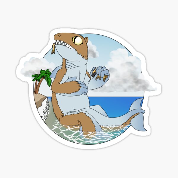 Alien At The Beach Sticker