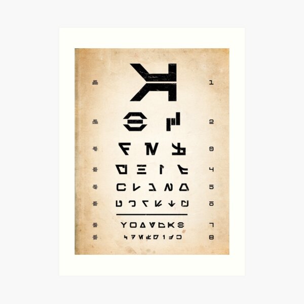 Aurebesh Eye Chart Art Print