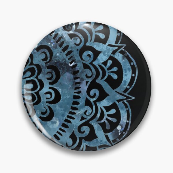 Item preview, Midnight Ocean Splash Mandala on Black designed and sold by ArtByDrax.