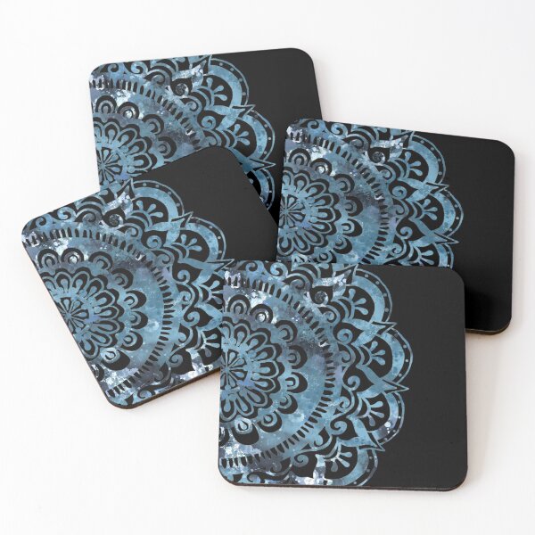 Item preview, Midnight Ocean Splash Mandala on Black designed and sold by ArtByDrax.