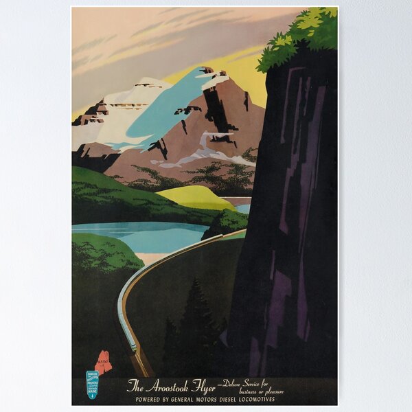 Item preview, The Aroostook Flyer vintage travel poster designed and sold by stickart-marek.